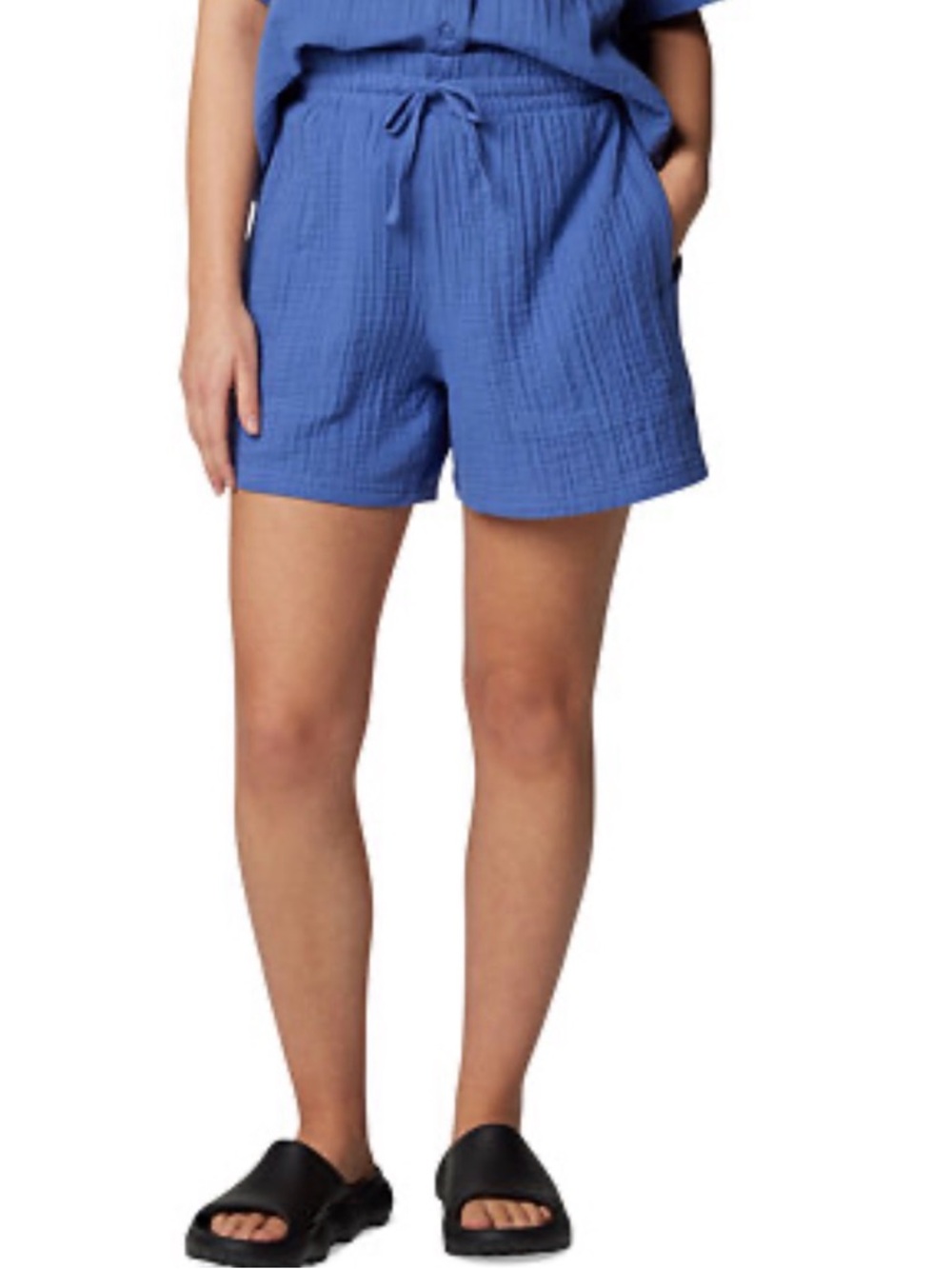 Columbia Indigo Blue Pull-On Gauze Shorts